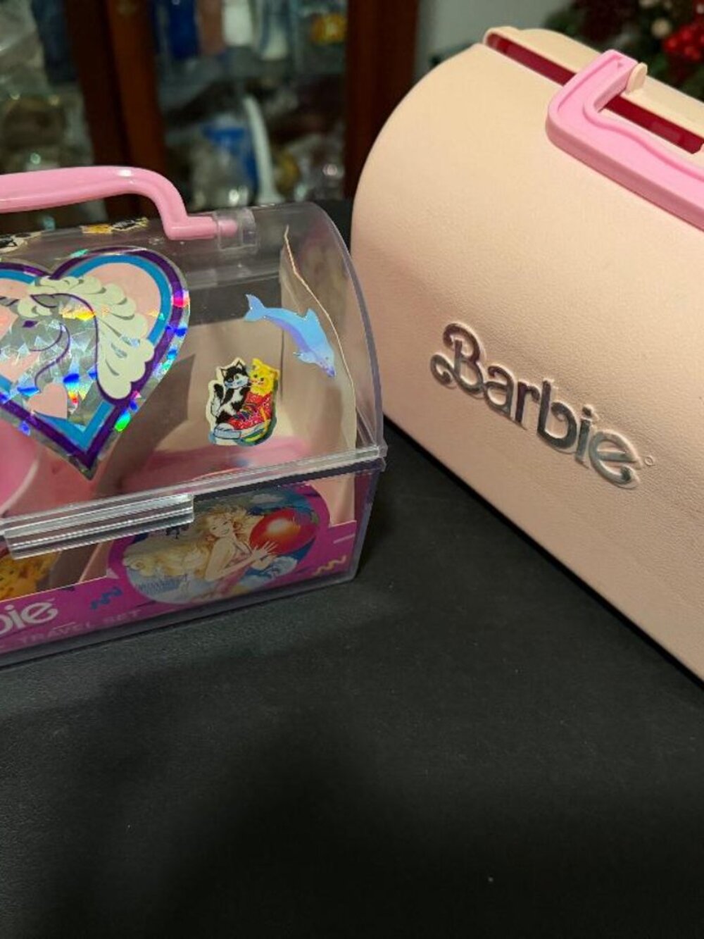 2 Barbie Plastic Carrying Storage Case - Lot69-17